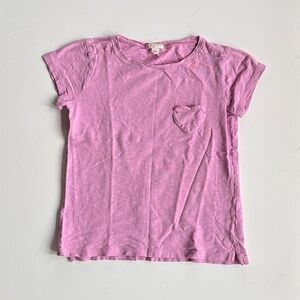 Crewcuts Pink Heart Pocket Short Sleeve Tee – Size 10